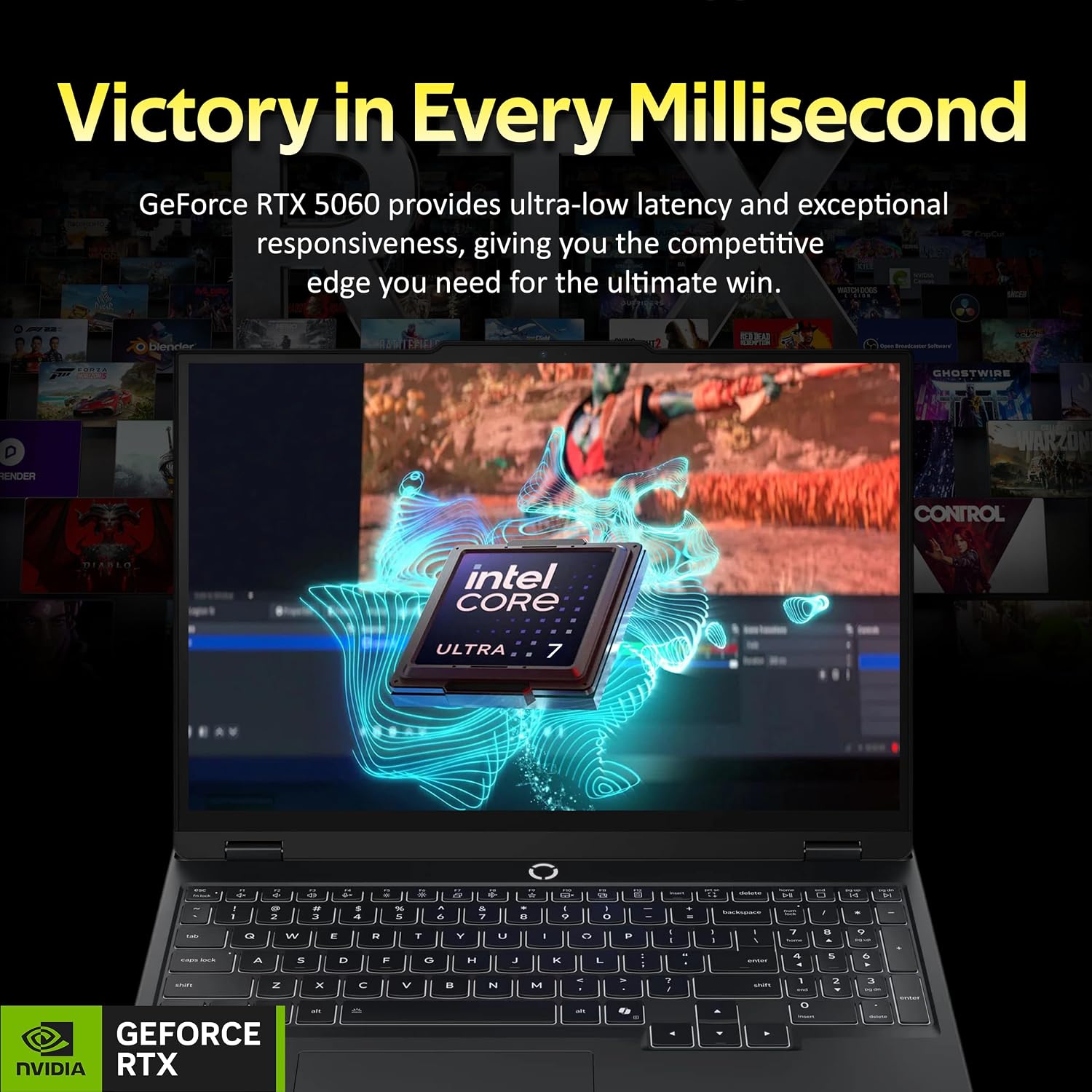 Lenovo Legion 15.1' WQXGA 165Hz Gaming Laptop, Intel Ultra 7 255HX, GeForce RTX 5060 8GB GDDR7, 16GB DDR5, 1.5TB Storage (512GB SSD+1TB Docking Station), RGB Backlit Keyboard, Wi-Fi 7, Win 11, Black