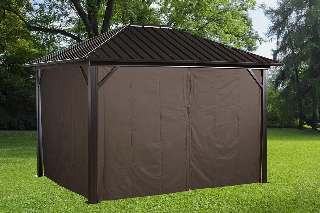 Sojag Accessories Set of 4 10' x 12' Curtains for Genova Outdoor Gazebo - Brown