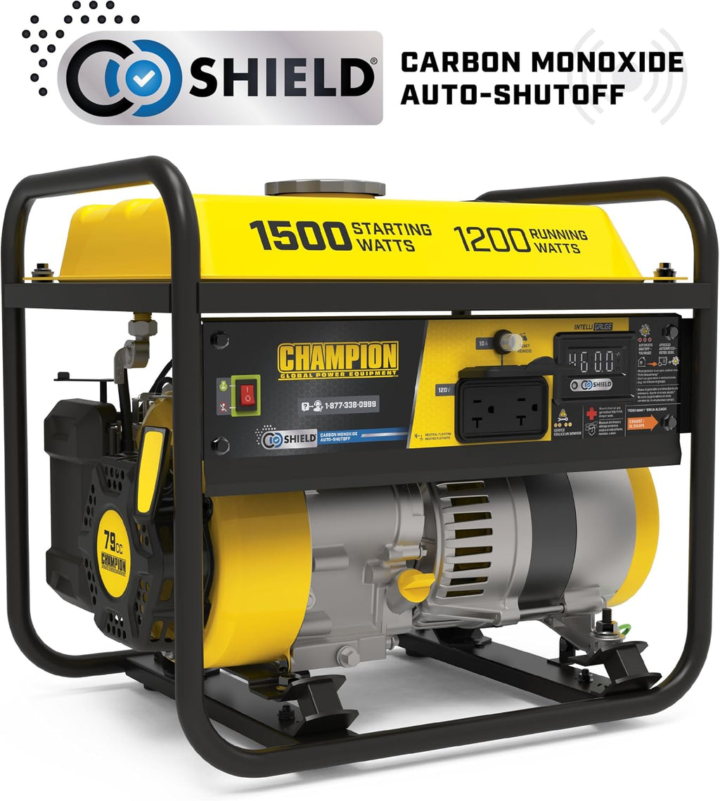 Champion Power Equipment 1500-Watt Portable Generator with CO Shield