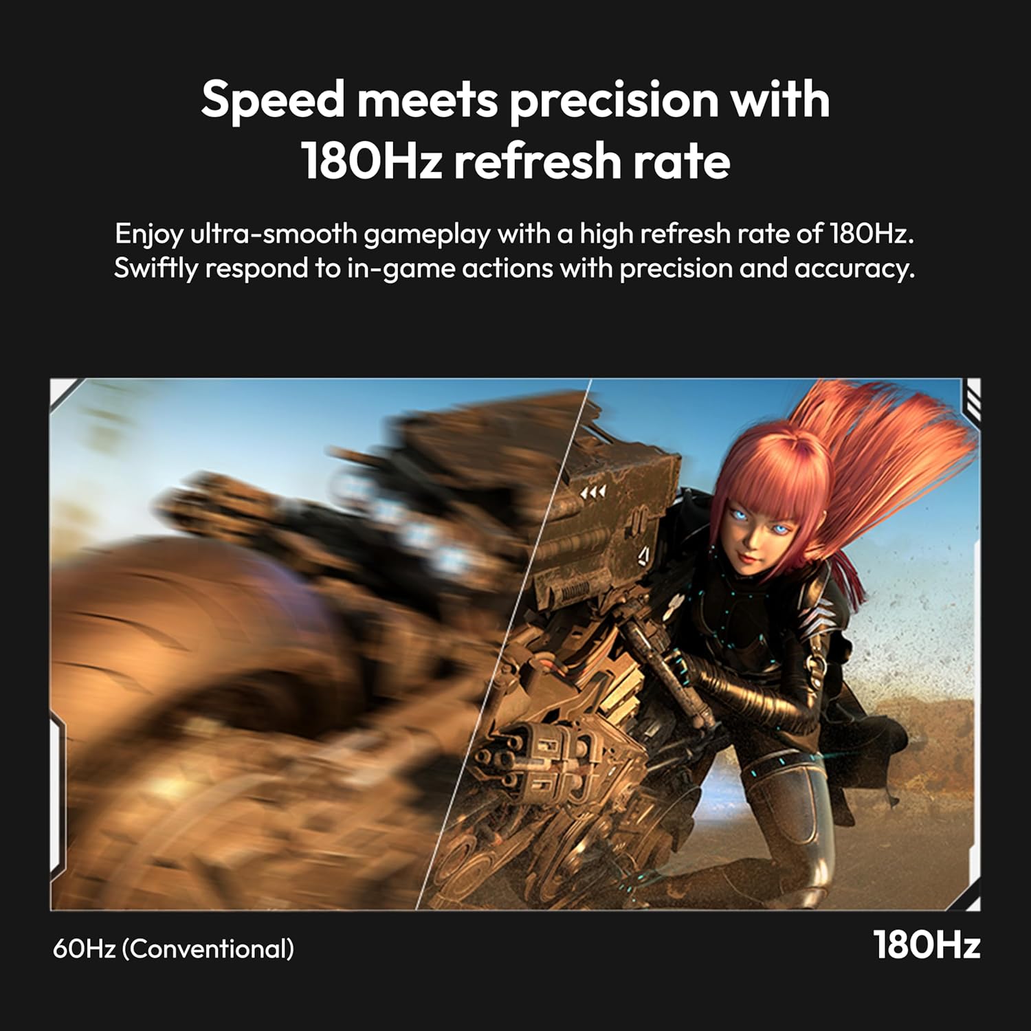 Pixio PX278 Wave 27 inch 180Hz Refresh Rate Quad HD 1440p Resolution Fast IPS Panel 1ms GTG Response Time Built-in Speakers Gaming Monitor with AMD FreeSync