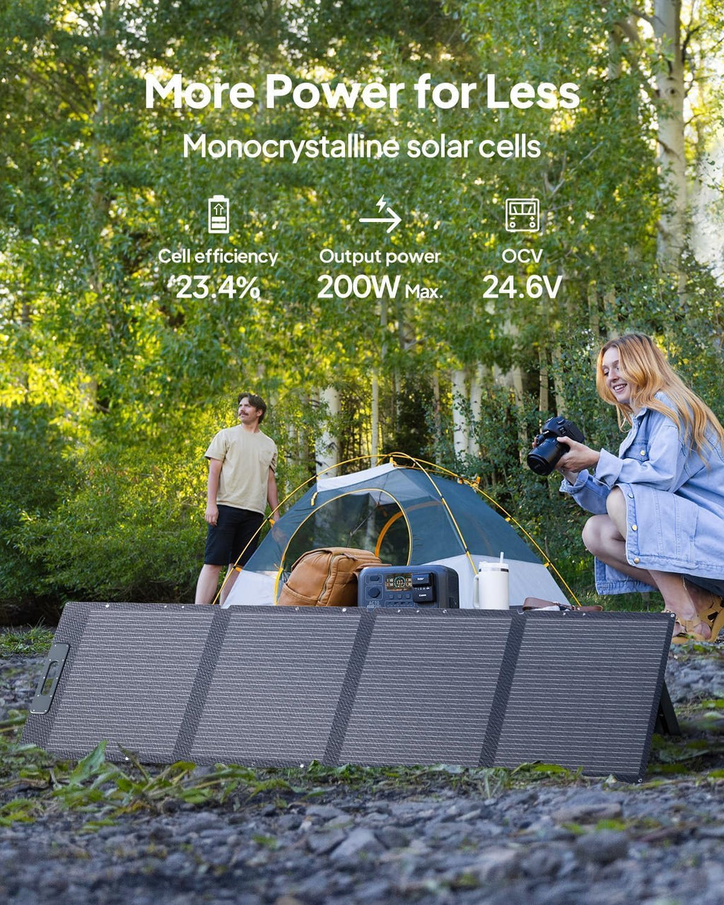 BLUETTI AC200PL Solar Generator with 2 200W Solar Panel (Ship Separately), 2304Wh Portable Power Station, Expandable to 8448Wh, 4 2400W AC Outlets (3600W Power Lifting), TT30 Output for RV, Outage