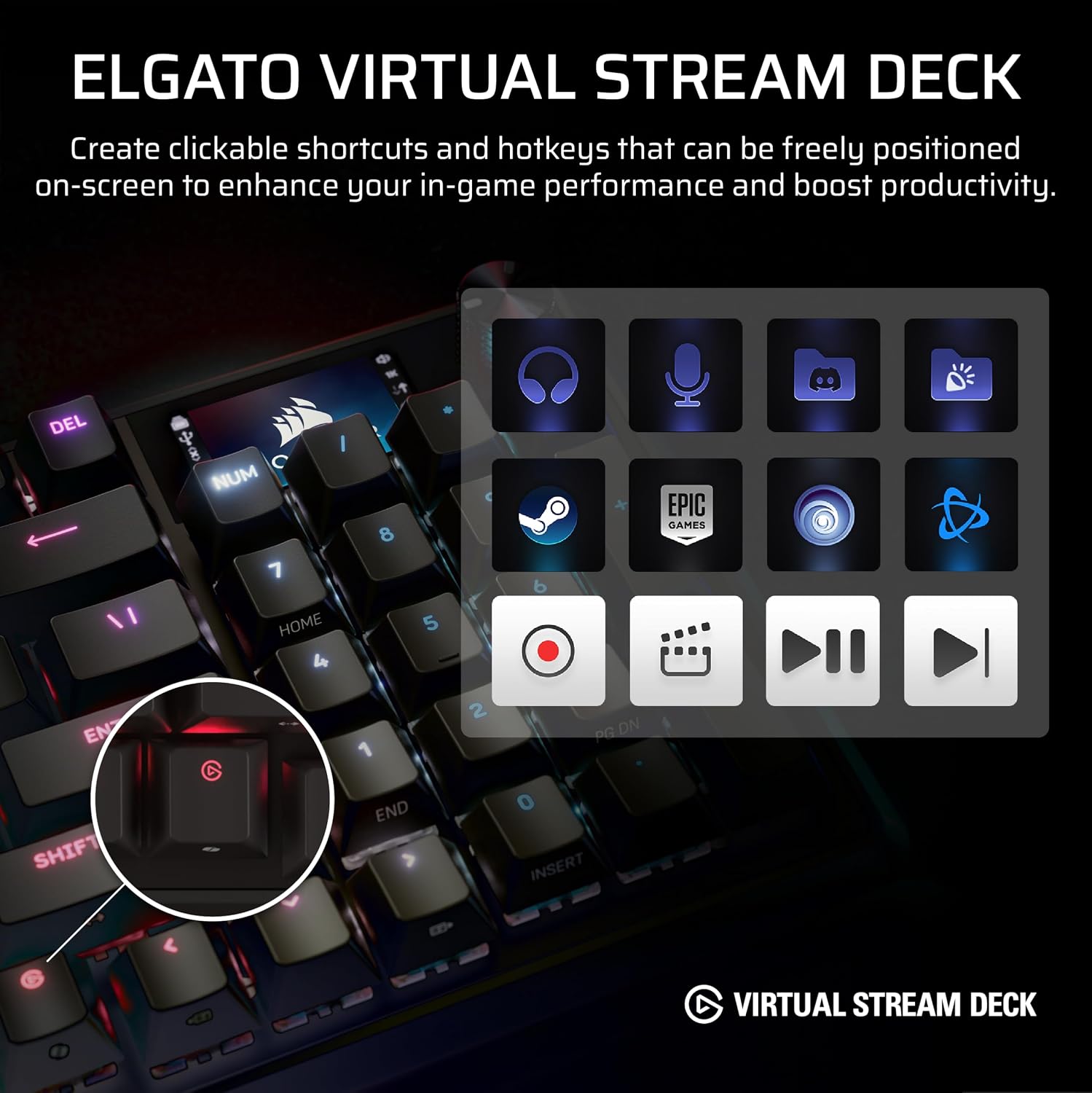 Corsair Vanguard PRO 96 Wired Hall Effect Magnetic Mechanical Gaming Keyboard – 96% Layout, MGX Hyperdrive Switches, 8000Hz Polling, Rapid Trigger, Virtual Stream Deck, SOCD Flashtap, QWERTY US