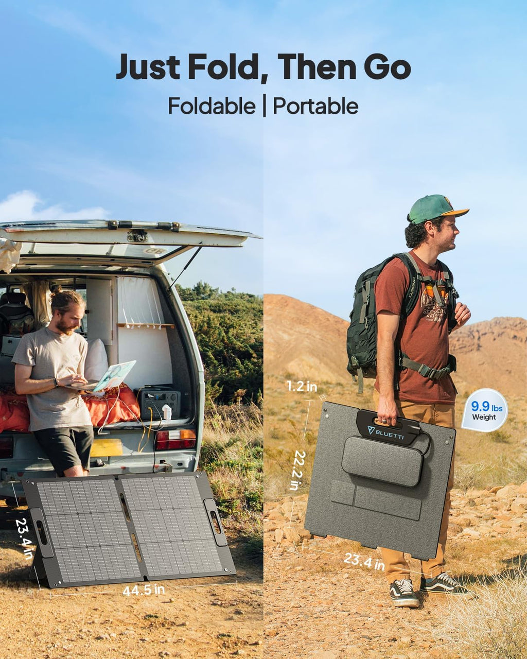 BLUETTI Elite 100 V2 Solar Generator with 100W Solar Panel (Ships Separately), 1024Wh Portable Power Station w/ 4 1800W AC Outlets, 35% Smaller, Ideal for Camping, Emergencies, Backup Power