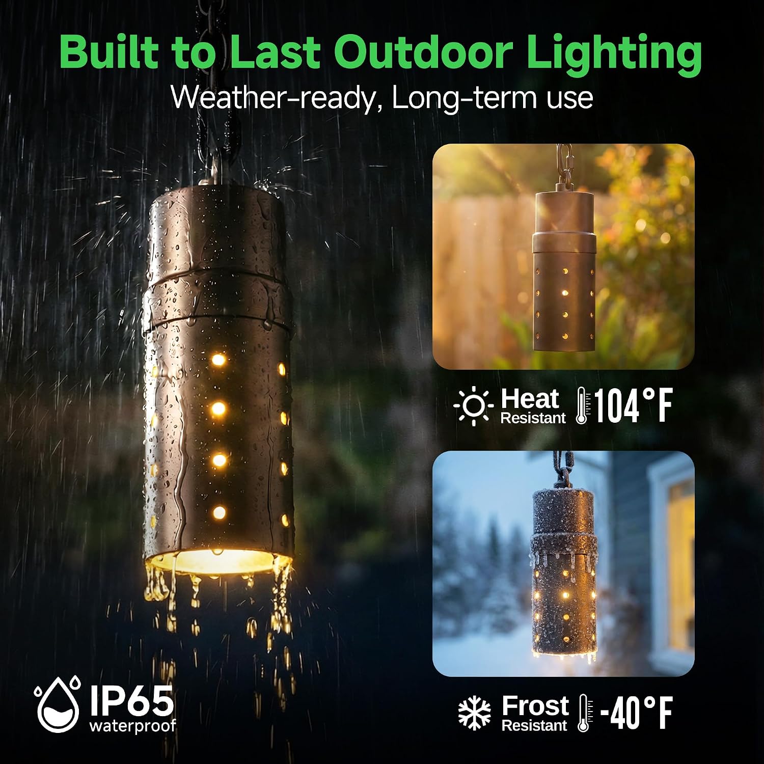 LED Landscape Pendant Lights, 12V Low Voltage Hardwired, 3CCT Selectable, Durable Aluminum Hanging Tree Light, IP65 Rated ORB for Outdoor Patio Shed Front Door 6 Pack