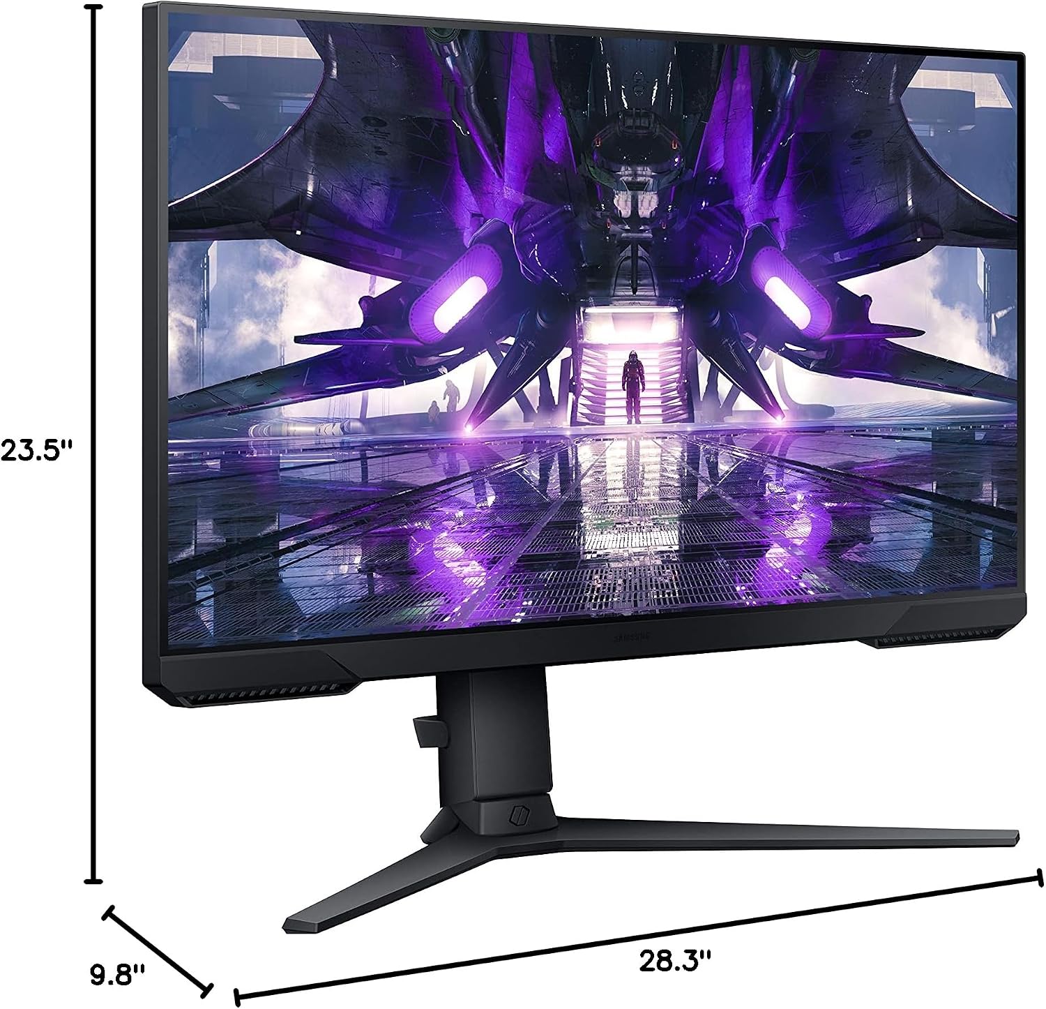 SAMSUNG 32' Odyssey G32A FHD 1ms 165Hz Gaming Monitor with Eye Saver Mode, Free-Sync Premium, Height Adjustable Screen for Gamer Comfort, VESA Mount Capability (LS32AG320NNXZA)