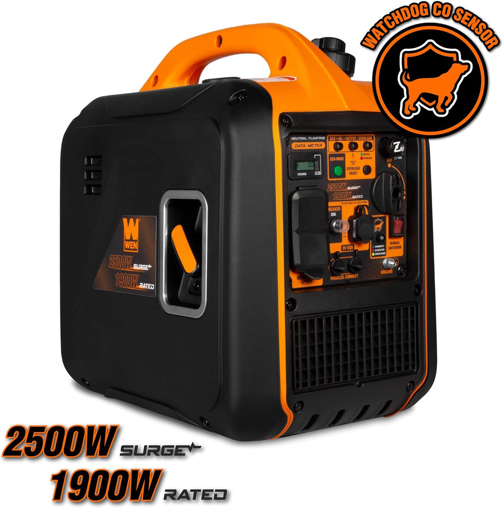 WEN 2500-Watt Inverter Generator, Quiet, Portable, and Lightweight with Fuel Shut Off and CO Watchdog (56250iX)