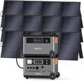 OSCAL 7200Wh Portable Power Station PowerMax 6000 with 3x400W Solar Panel, 120/240V Solar Generator, Max 6000W AC Outlets (9000W Peak), LiFePO4 Battery Power Station for Home, Camping, RV, Emergency