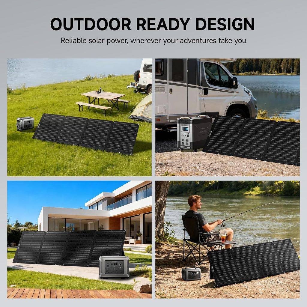 ALLPOWERS R1500 LITE Portable Power Station with SE200 Solar Panel, 1600W 1056Wh LiFePO4 Solar Generator with 200W Panel Included, Solar Power with UPS Function, Fast Charging