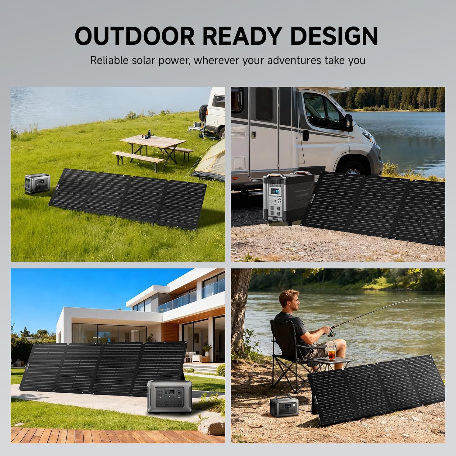 ALLPOWERS R1500 LITE Portable Power Station with SE200 Solar Panel, 1600W 1056Wh LiFePO4 Solar Generator with 200W Panel Included, Solar Power with UPS Function, Fast Charging