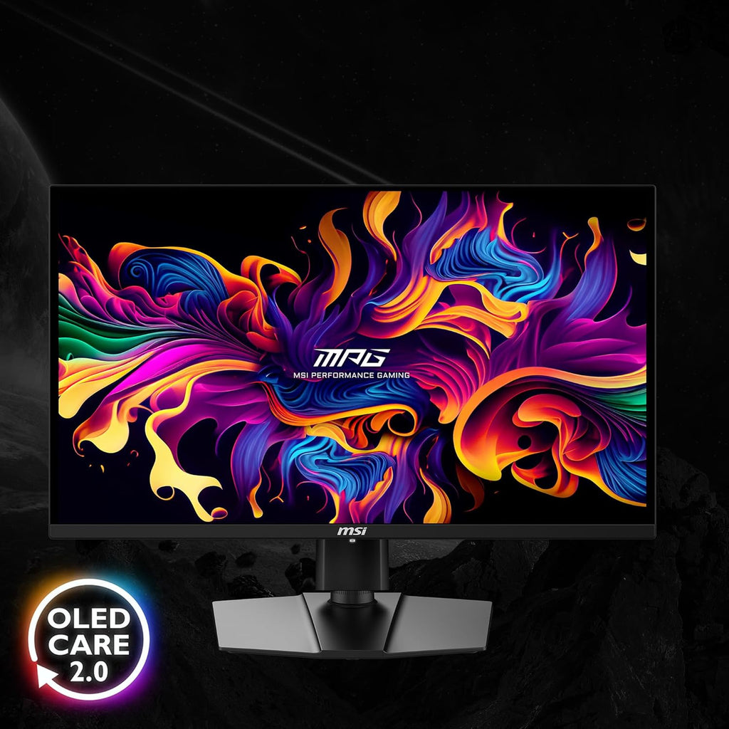 msi MPG 271QRX QD-OLED, 27 OLED Gaming Monitor, 2560 x 1440 (QHD), 0.03ms Response time, 360Hz, True Black HDR 400, HDMI, DP Port, USB Type C, Tilt, Height, Black