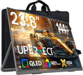 UPERFECT QLED 24' 144Hz Portable Monitor 1080P 145% sRGB 450Nits w/Stand & VESA, HDMI USB-C FHD Travel Monitor for Laptop/Gaming Devices/Phone/Mini PC, External Second Screen for Gaming & Work