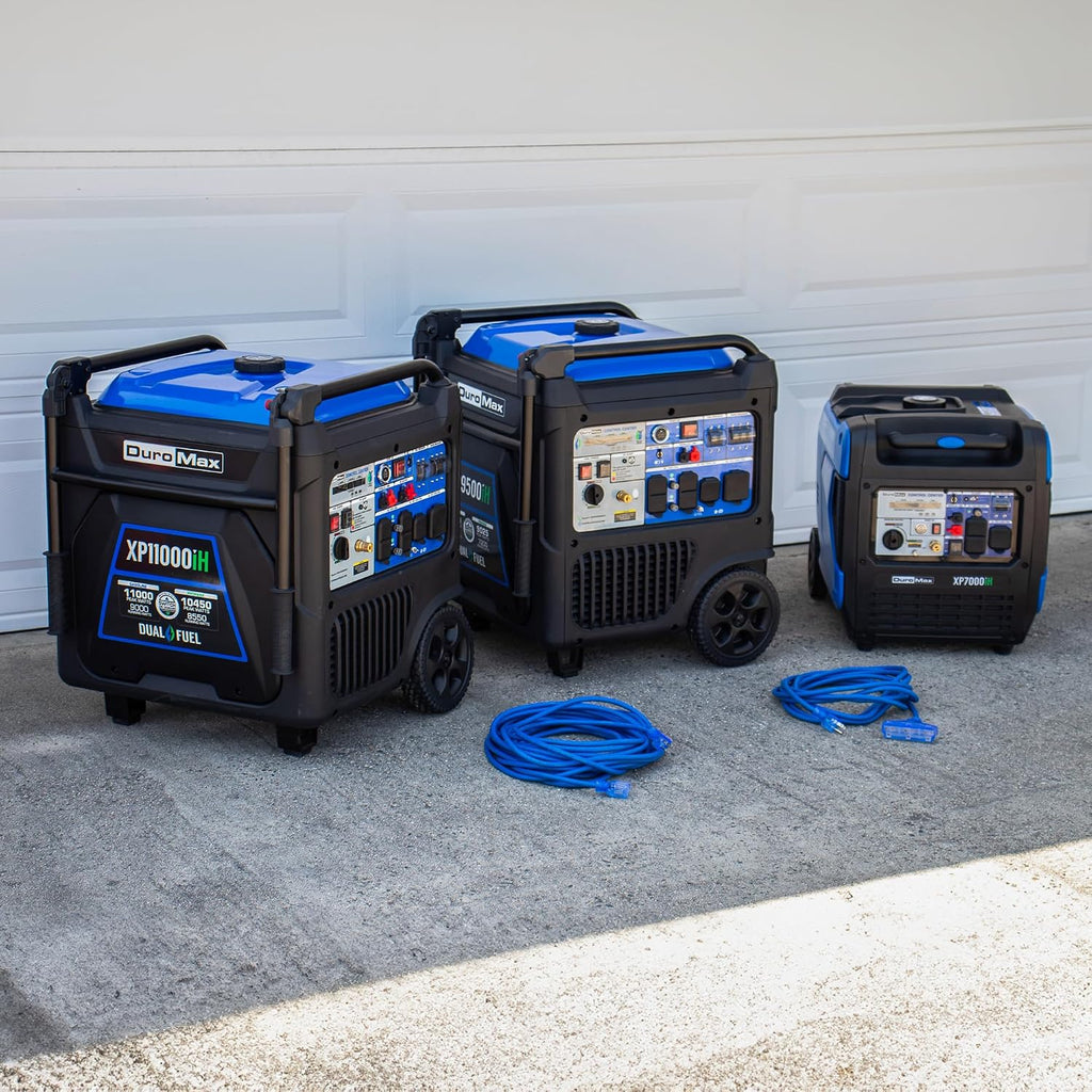 DuroMax XP9500iH 9,500-Watt Dual Fuel Portable Digital Inverter Generator - Gas & Propane, Remote Electric Start, RV & Emergency Ready