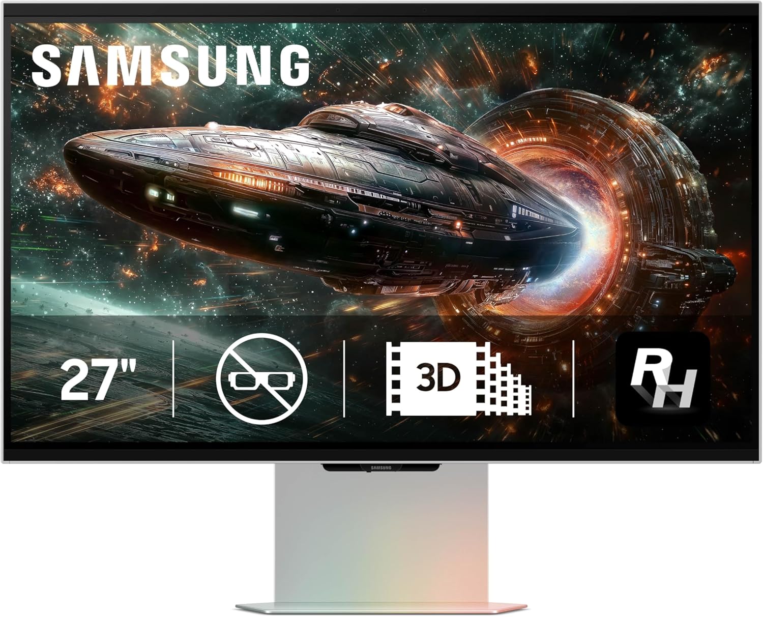 Samsung LS27FG900XNXZA 27 Inch Odyssey 3D 4K 165Hz Gaming Monitor with 6 Year Amber Protection Plan (2025)