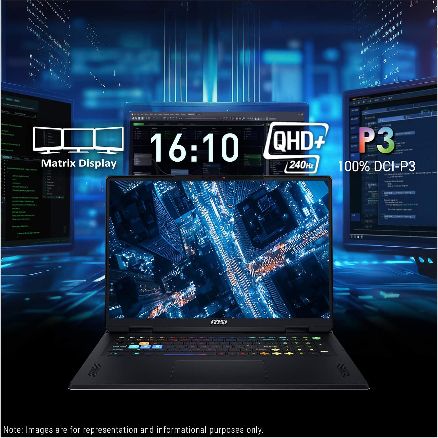 MSI Vector A18 HX Gaming Laptop, AMD Ryzen 9-9955HX, 32 GB DDR5 RAM, 2 TB PCIe SSD, 18' QHD+ (2560x1600) 240Hz Display, Nvidia G-Force RTX 5070Ti, 24 Zone RGB Keyboard, W11 Pro, Cosmo Gray