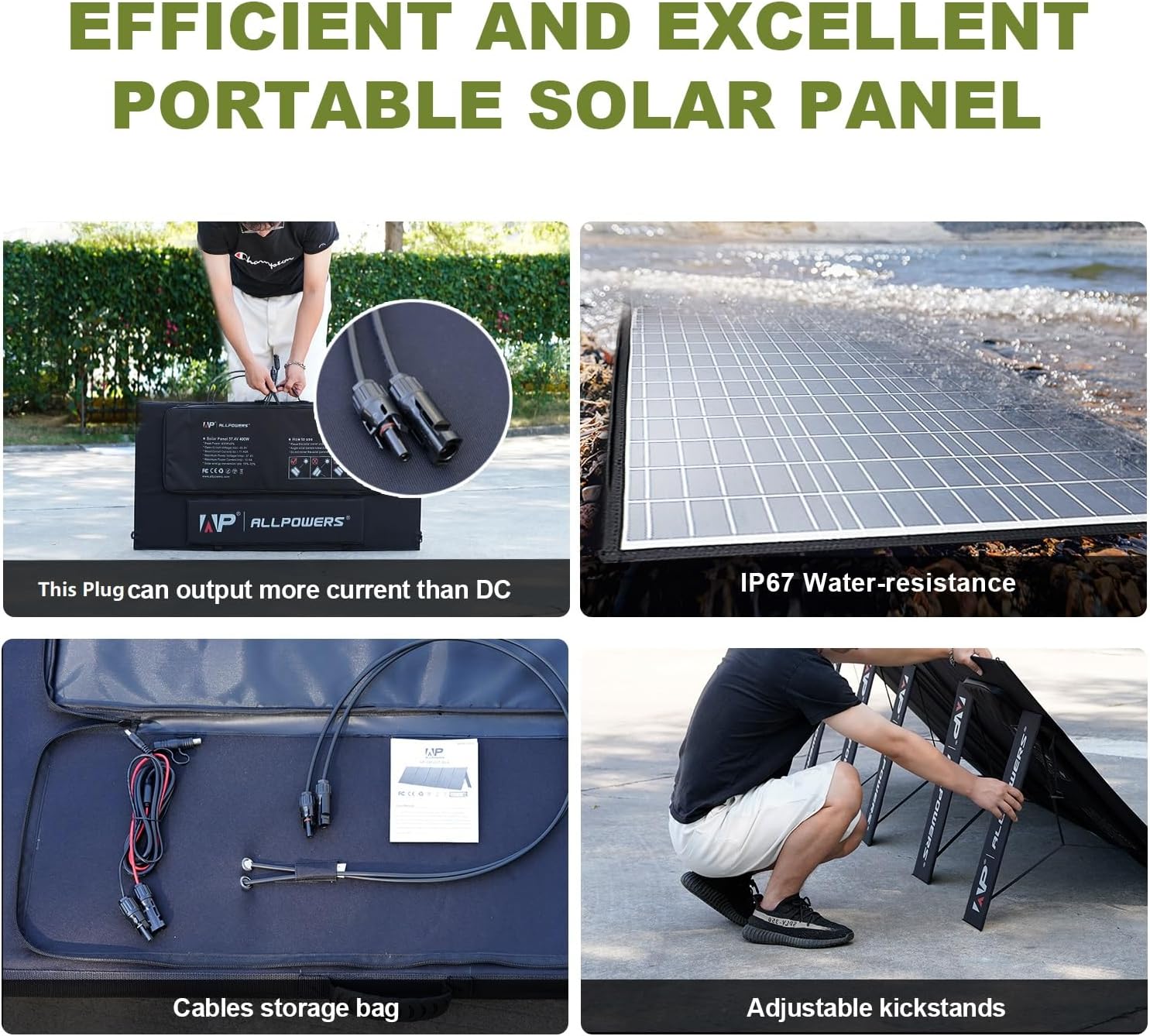 [2025 New Version] ALLPOWERS R1500 LITE Portable Power Station with SP037 Solar Panel, 1600W 1056Wh LiFePO4 Solar Generator with 400W Panel Included, Solar Power with UPS Function, Fast Charging