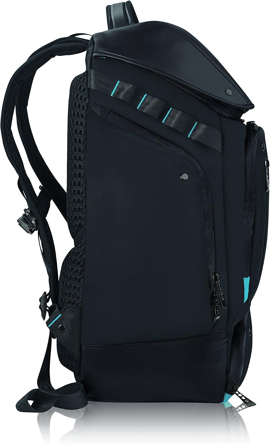 Acer PBG591 Predator Utility Gaming Backpack, Water Resistant and Tear Proof Travel Backpack Fits and Protects Up to 17.3' Predator Gaming Laptop, Black with Teal Accents