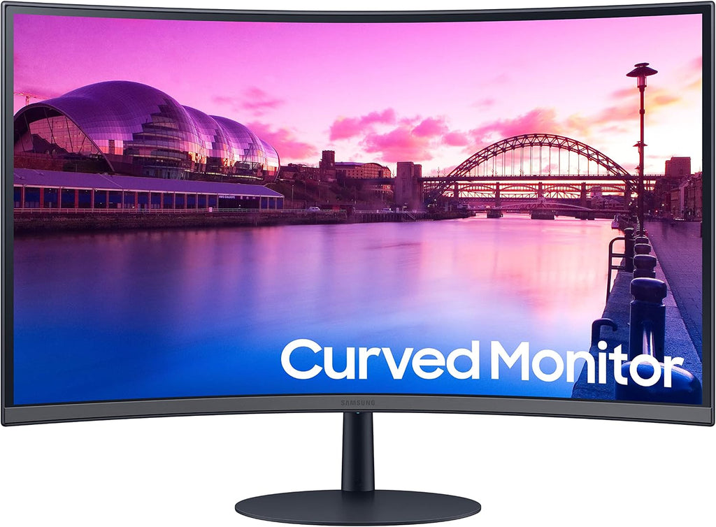 SAMSUNG 27-Inch S39C Series FHD Curved Gaming Monitor, 75Hz, AMD FreeSync, Game Mode, Advanced Eye Comfort, Frameless Display, Built in Speakers, Slim Metal Stand, LS27C392EANXGO, Black