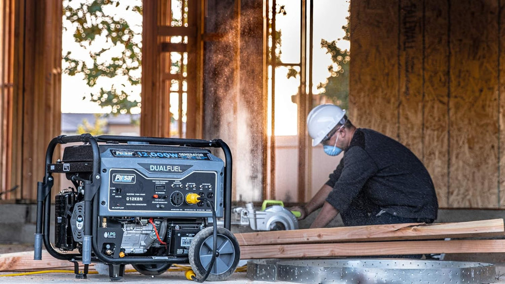 Pulsar G12KBN Heavy Duty Portable Dual Fuel Generator - 9500 Rated Watts & 12000 Peak Watts - Gas & LPG - Electric Start - Transfer Switch & RV Ready - CARB Compliant