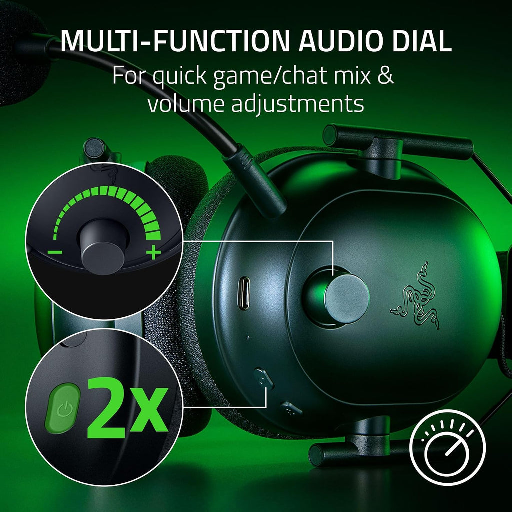 Razer BlackShark V2 Pro Wireless Xbox Gaming Headset: 50mm Drivers - Super Wideband Mic - Noise Isolating Earcups - for Xbox, PS5, Nintendo Switch 2, PC, Mac - Bluetooth, USB-C - 70hr Battery - Black