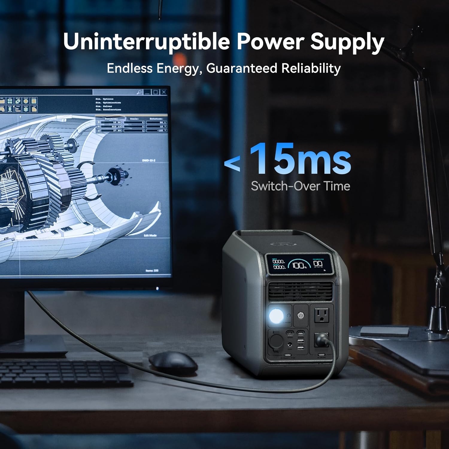 Dabbsson 1008Wh Solar Generator, Semi-Solid LiFePO4, 1200W AC Output/100W USB-C, 1600W Power Boost, 1.3X Longer Runtime, 0-80% in 50 Min, 1000L Portable Power Station for Home Backup/Camping/RV