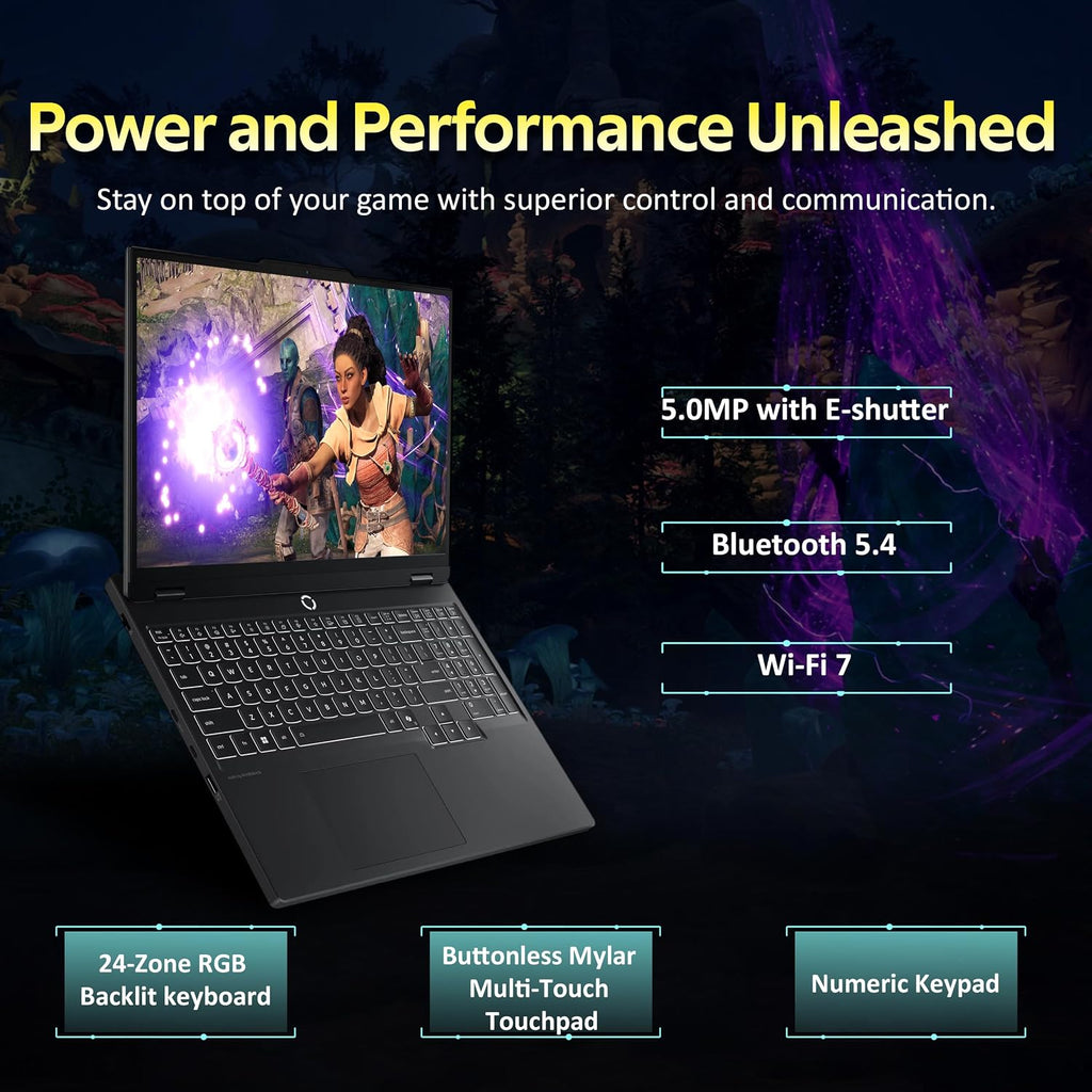Lenovo Legion 15.1' WQXGA 165Hz Gaming Laptop, Intel Ultra 7 255HX, GeForce RTX 5060 8GB GDDR7, 16GB DDR5, 1.5TB Storage (512GB SSD+1TB Docking Station), RGB Backlit Keyboard, Wi-Fi 7, Win 11, Black