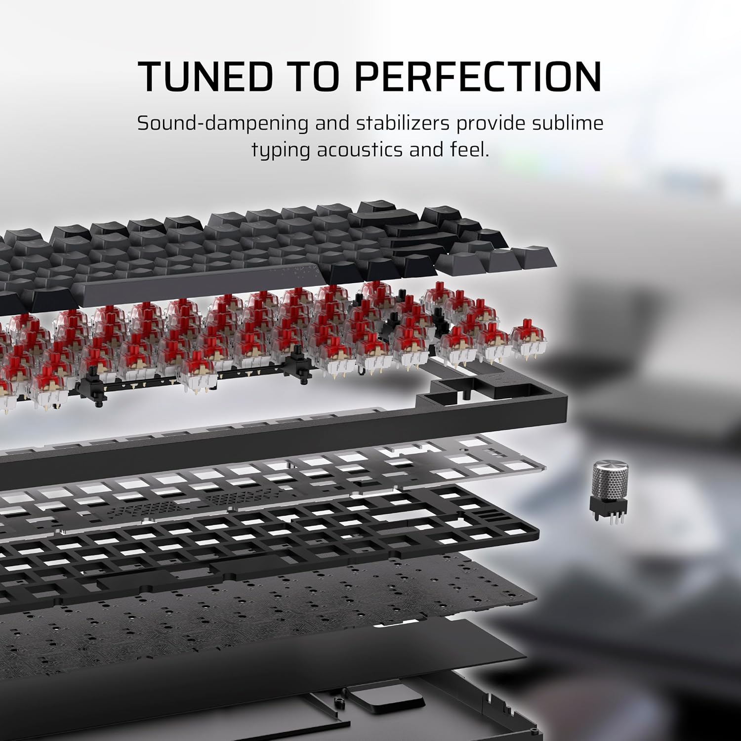Corsair K65 Plus Wireless 75% RGB Hot-Swappable Mechanical Gaming Keyboard for Mac and iPad – Pre-Lubricated MLX Red v2 Linear Switches, Sound Dampening – QWERTY NA Layout – Frost White