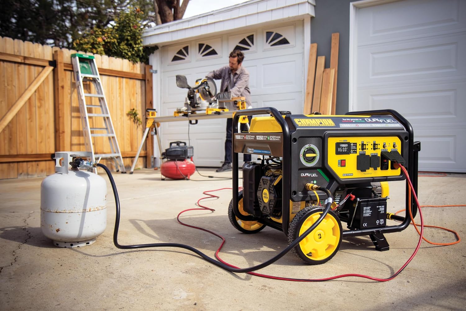 Champion Power Equipment 11,500-Watt Electric Start Dual Fuel Home Backup Portable Generator with CO Shield