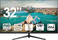 Packard Bell airFrame 32' FHD Monitor, 1920x1080, Ultrawide, VESA Mount Compatible, Tilt Adjustment, HDMI/VGA, Slim Bezel, for Home, Office, and Light Gaming