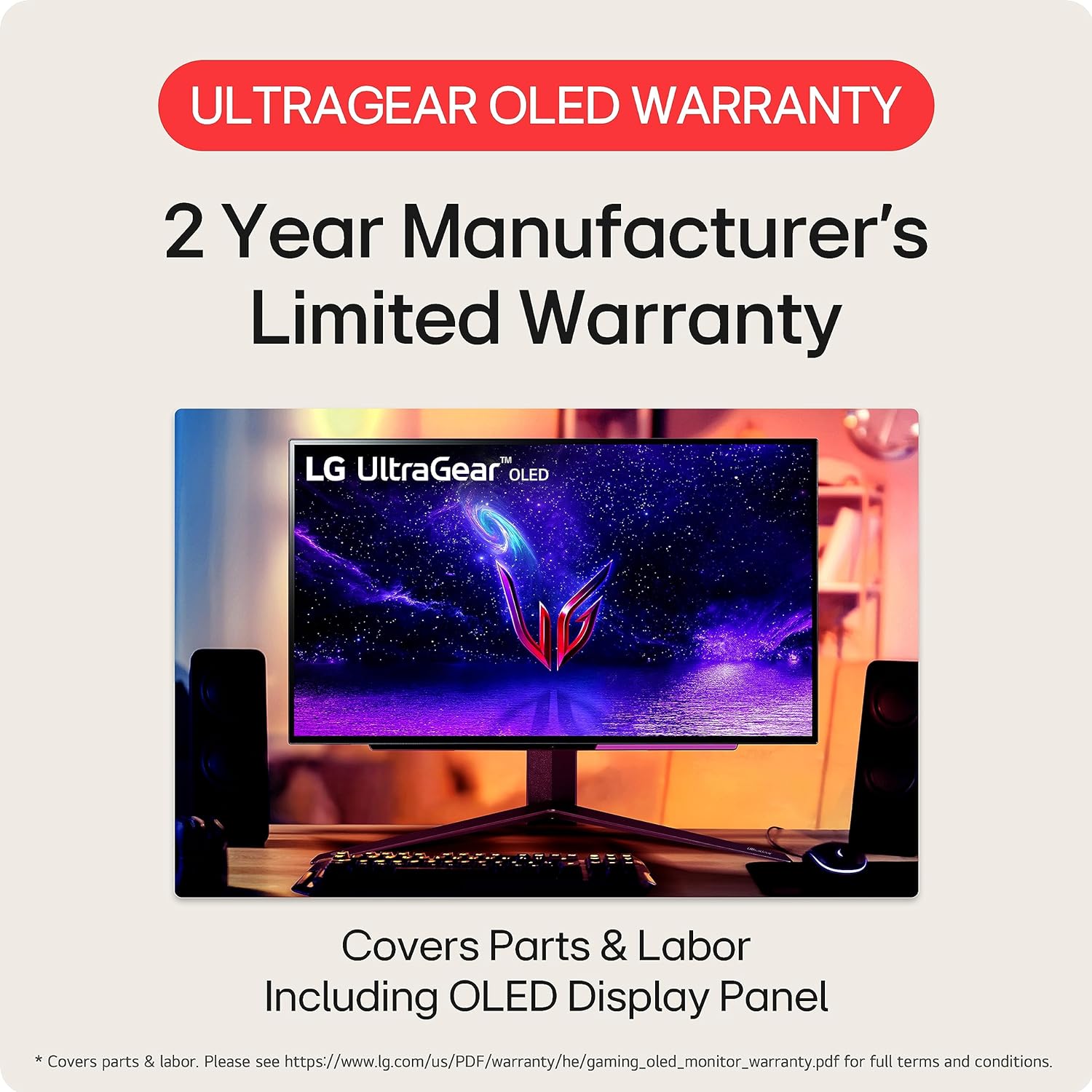 LG 27' Ultragear™ OLED QHD Gaming Monitor with 240Hz .03ms GtG & nVIDIA® G-SYNC® Compatible
