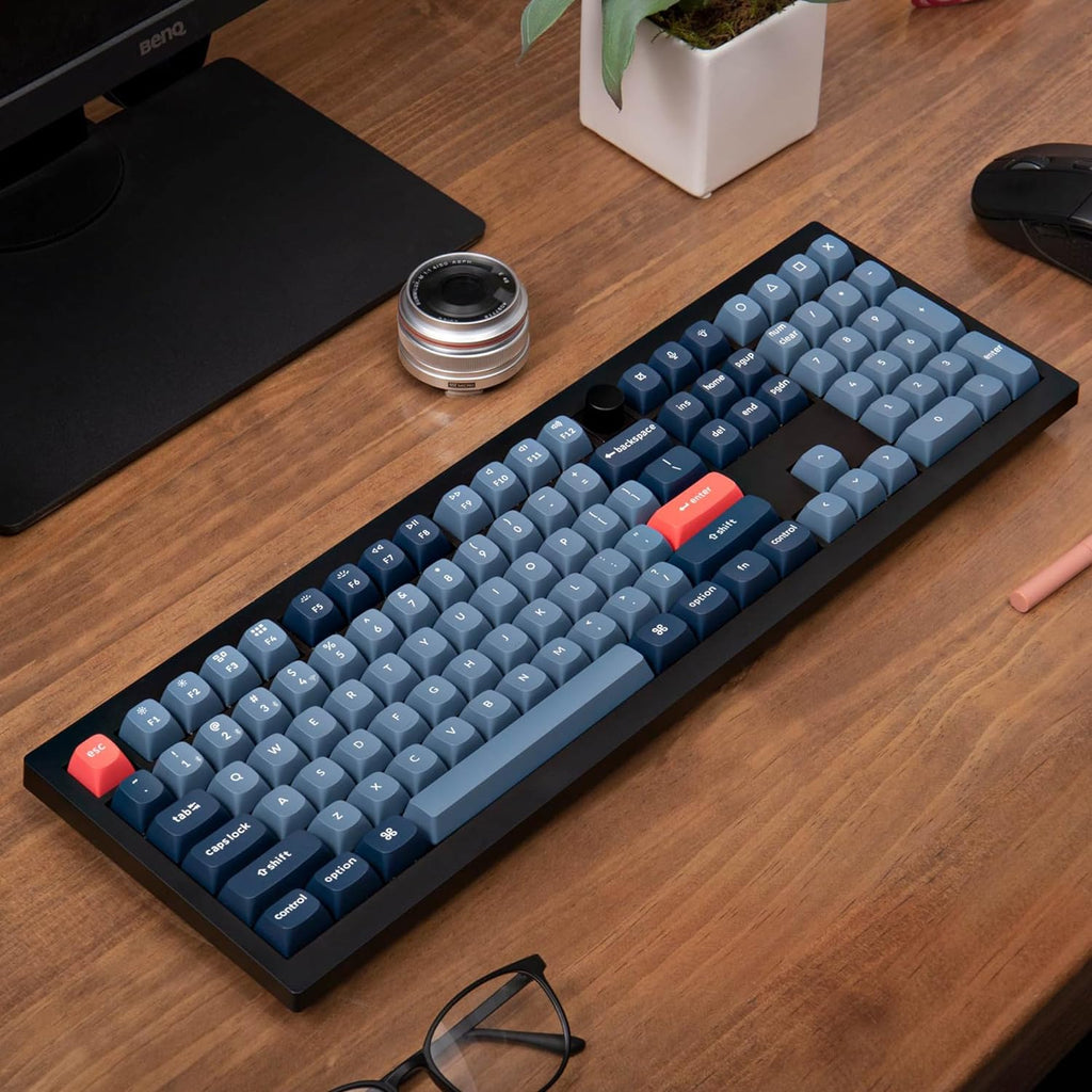 Keychron V6 Max Wireless Custom Mechanical Keyboard, 2.4 GHz Bluetooth QMK Full-Size Layout RGB with Hot-swappable Gateron Brown Switch Compatible with Mac Windows Linux