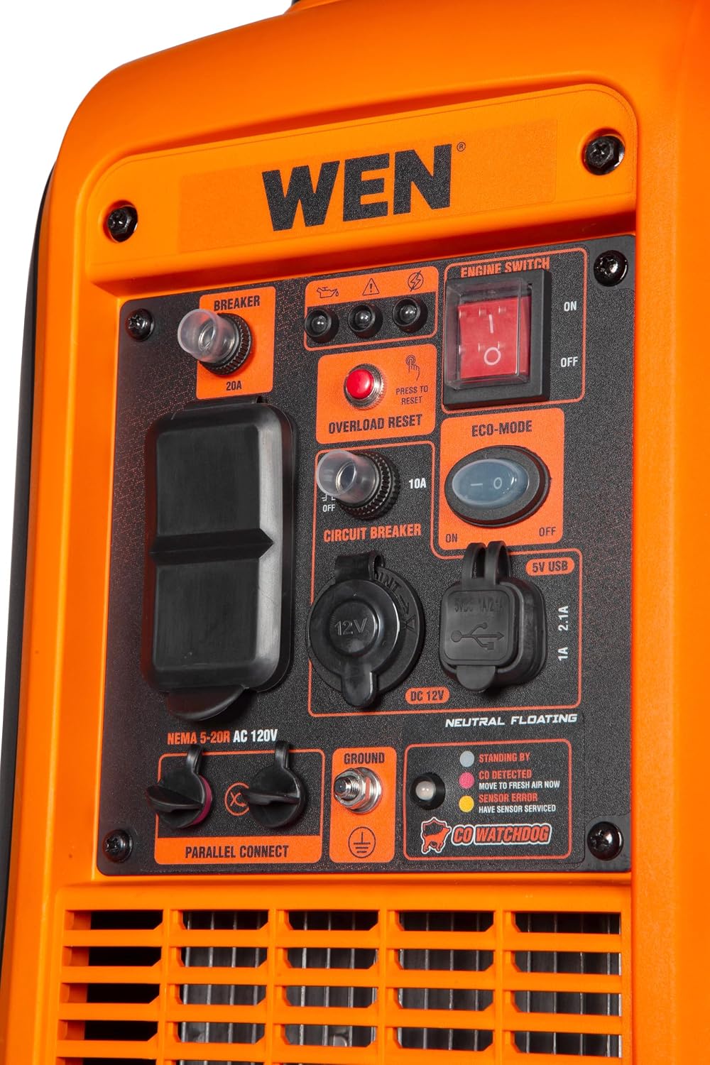WEN 2800-Watt Inverter Generator, Quiet, Portable, and Lightweight with Fuel Shut Off and CO Watchdog (56280iX)