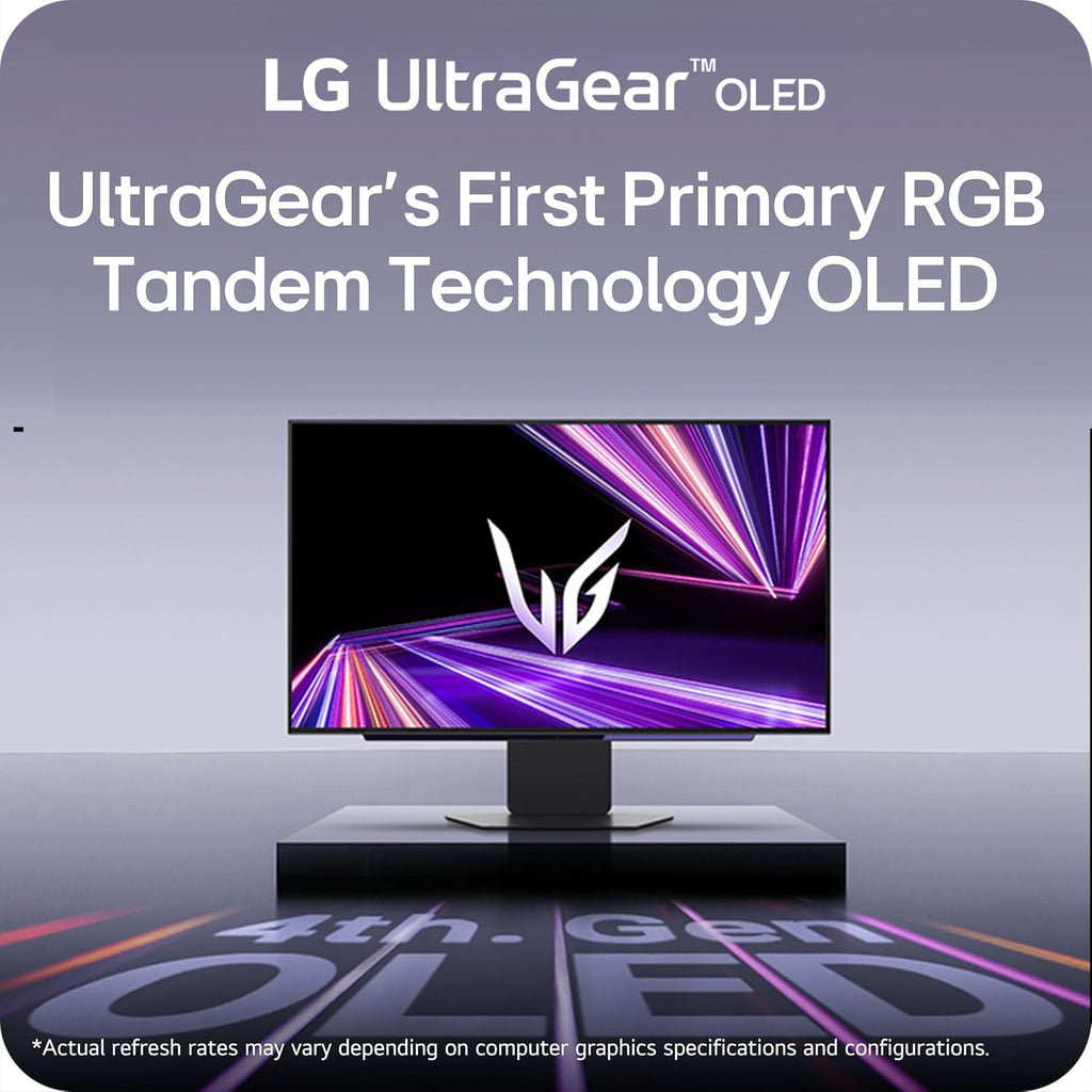 LG 27GX700A-B 27-inch Ultragear QHD (2560 x 1440) OLED Gaming Monitor, 280Hz, 0.03ms, NVIDIA G-Sync, AMD FreeSync Premium Pro, VESA DisplayHDR TrueBlack500, with up to DCI-P3 99.5%, HDMI 2.1, Black