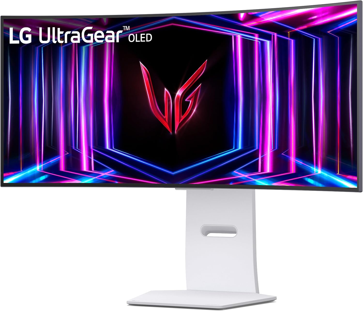 LG 34GS95QE 34-inch Ultragear OLED Curved Gaming Monitor WQHD 1440p 800R 240Hz 0.03ms AMD FreeSync Premium Pro NVIDIA G-Sync HDMI 2.1 DisplayPort Tilt/Height/Swivel Stand White