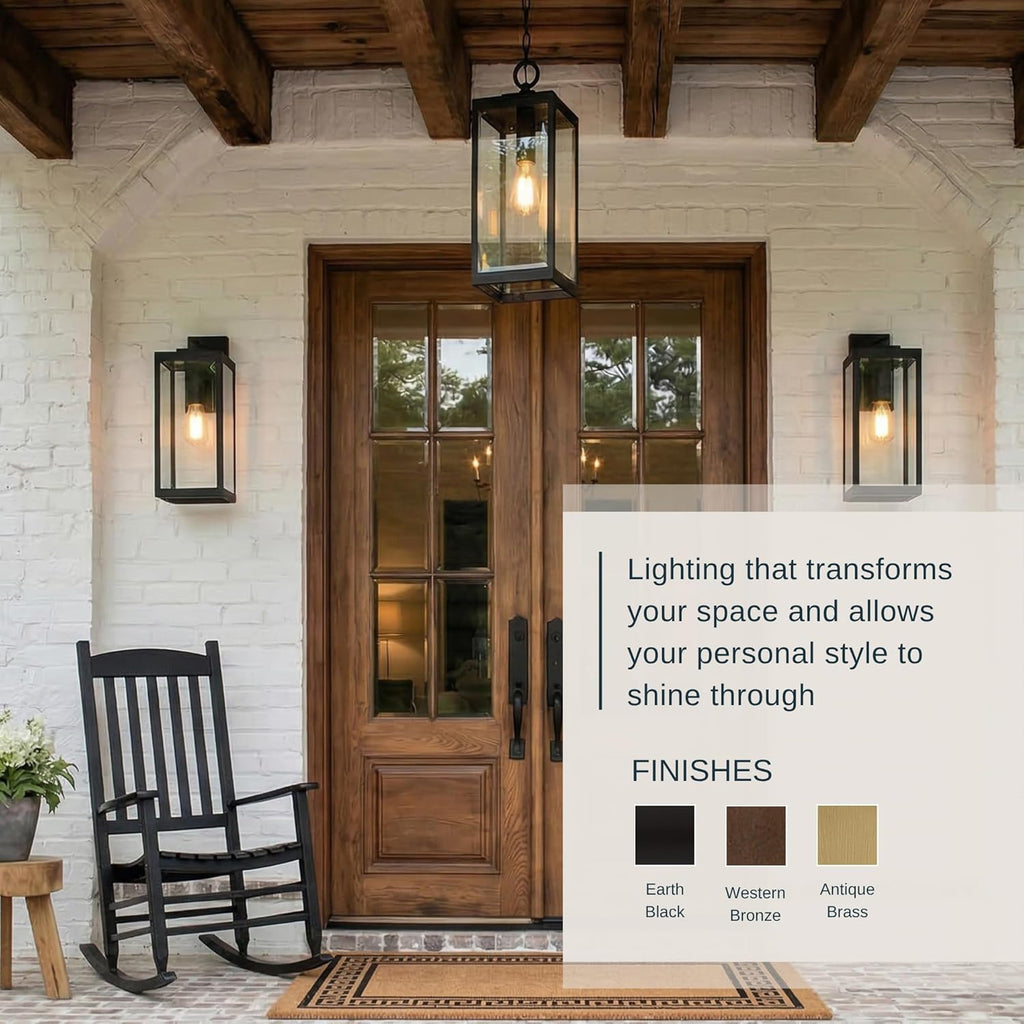 Quoizel Westover 14' Outdoor Wall Sconce, 1-Light Western Bronze with Clear Beveled Glass, E26 Base, Wet Rated