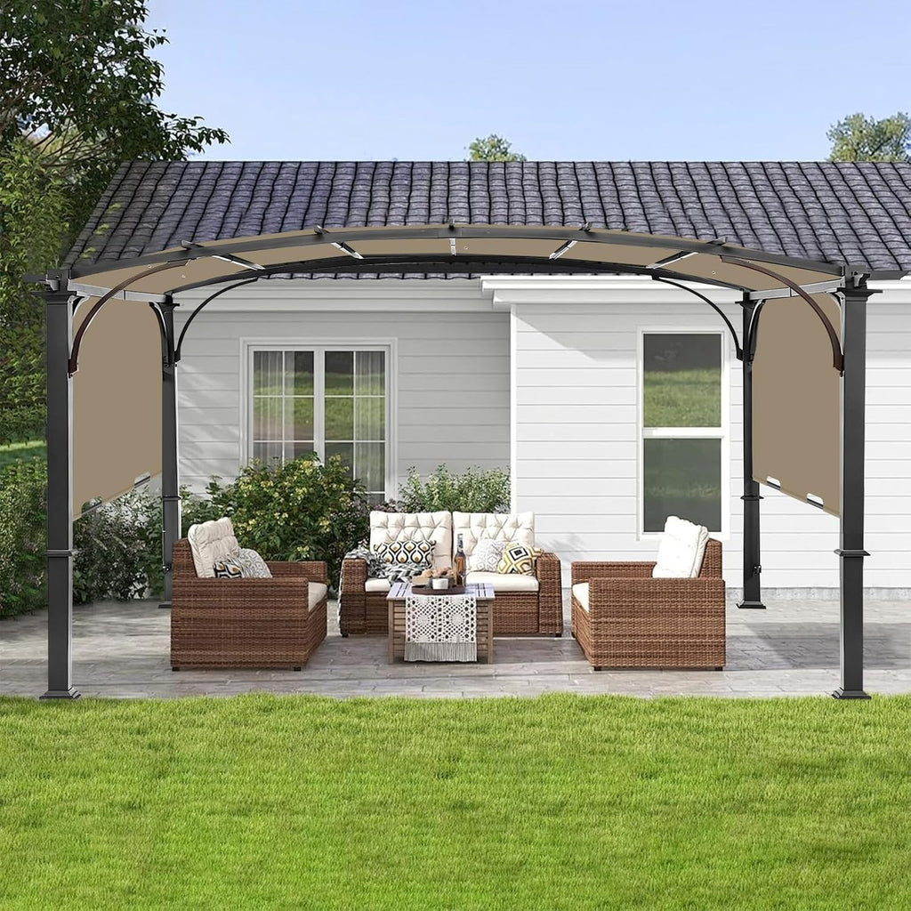 Pergola Canopy Replacement Cover for Lowe's Allen + Roth 10x10 Ft Freestanding Pergola, 200' x 103' Shade Cover, Compatible with Model #L-PG152PST-B,Cover Only (Khaki)