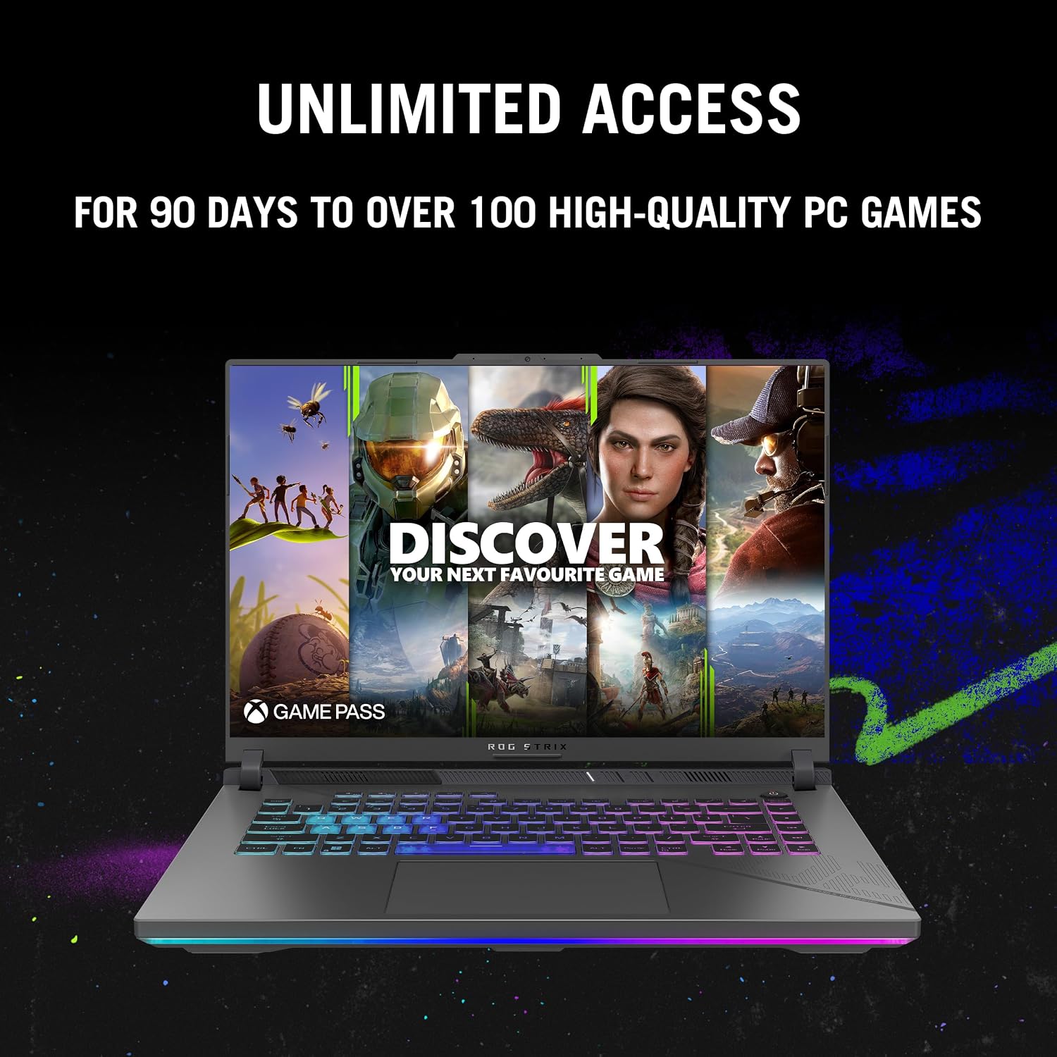 ASUS ROG Strix G16 Gaming Laptop, 16' Nebula Display 16:10 QHD 240Hz, GeForce RTX 4060, Intel® Core™ i9-14900HX, 16GB DDR5-5600, 1TB PCIe SSD, Wi-Fi 6E, Windows 11, G614JVR-ES94