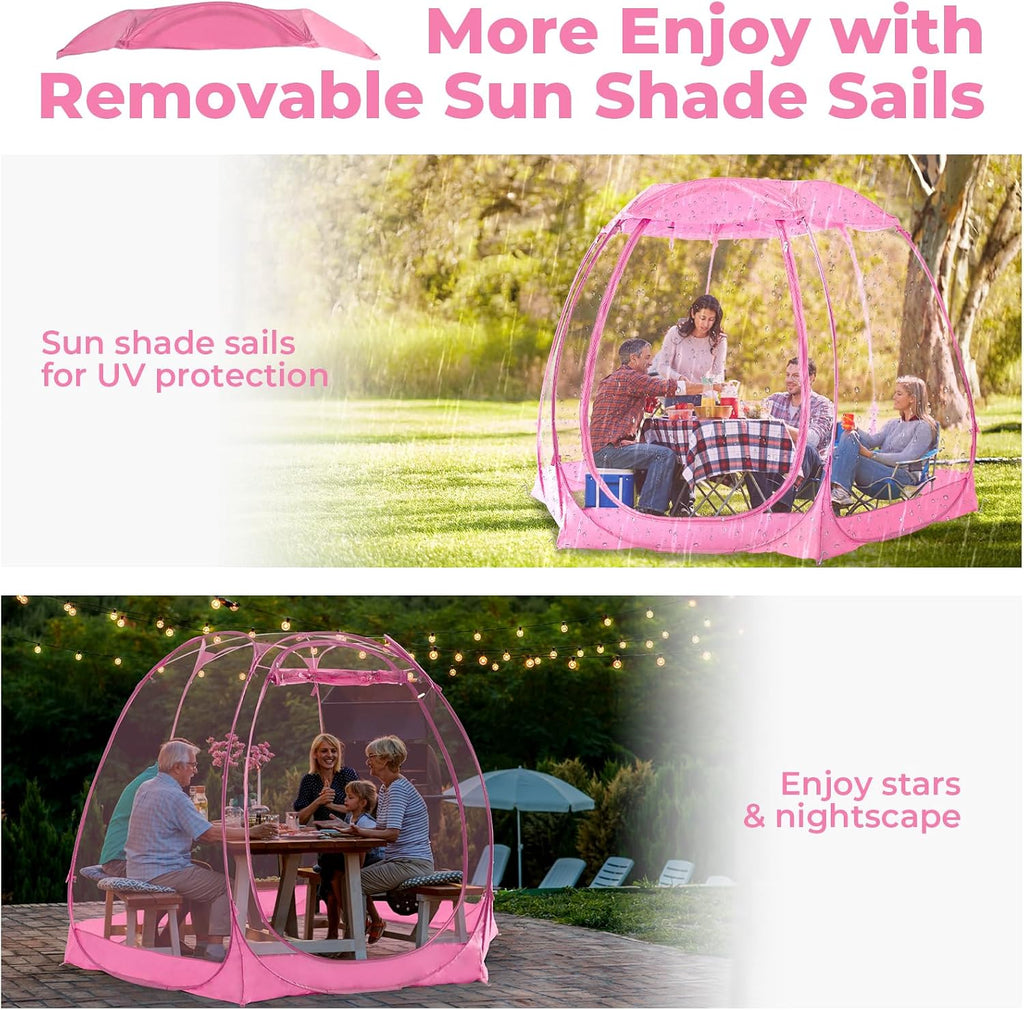 All Weather Proof Pod Pop Up Bubble Tent for 3-8 People, Large Oversize Dome House, Cold Protection Camping Tent, Winter Instant Igloo for Outdoor Activities