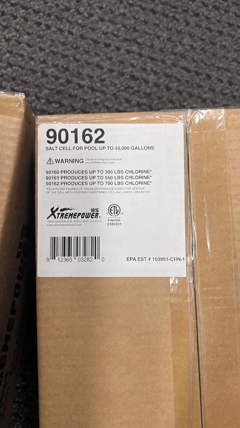 XtremepowerUS Salt Cell Plate Chlorination for In-Ground Swimming Pools Up to 40,000 Gallons w/Temp. Sensor Compatible with Hayward W3AQR3, BLH20-AY