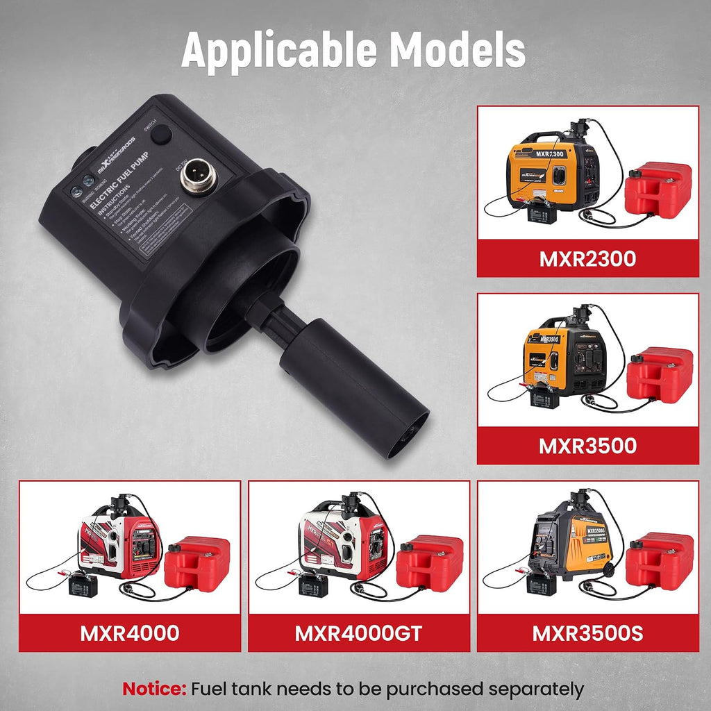 maXpeedingrods 12V DC Gasoline Electric Fuel Pump, Automatically Pump Fuel, Extended Running Time for Generator Without Stopping, Precise Control and No Fuel Leak