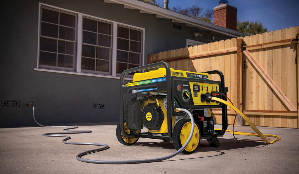 Champion Power Equipment 12,500-Watt Electric Start Tri Fuel Home Backup Portable Generator with CO Shield