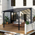 10' x 8' Gazebo for Patio, Gazebo Pergola with Sloped Roof, Large Wall-Mounted Heavy Duty Awnings, for Backyard, Deck, Patio
