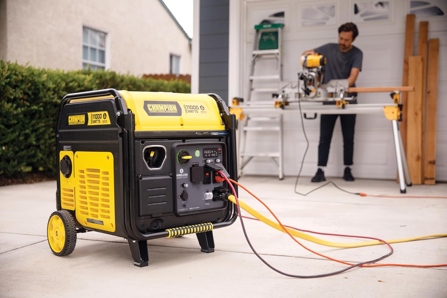 Champion Power Equipment 11,000-Watt Wireless Remote Start Home Backup Portable Inverter Generator with Quiet Technology and CO Shield