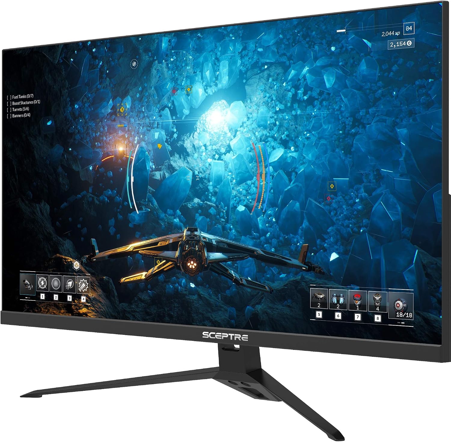 Sceptre 27-inch IPS Gaming Monitor 180Hz HDMI DisplayPort 99% sRGB AMD FreeSync FPS RTS Build-in Speakers Machine Black 2025 (E275B-FPT Series)