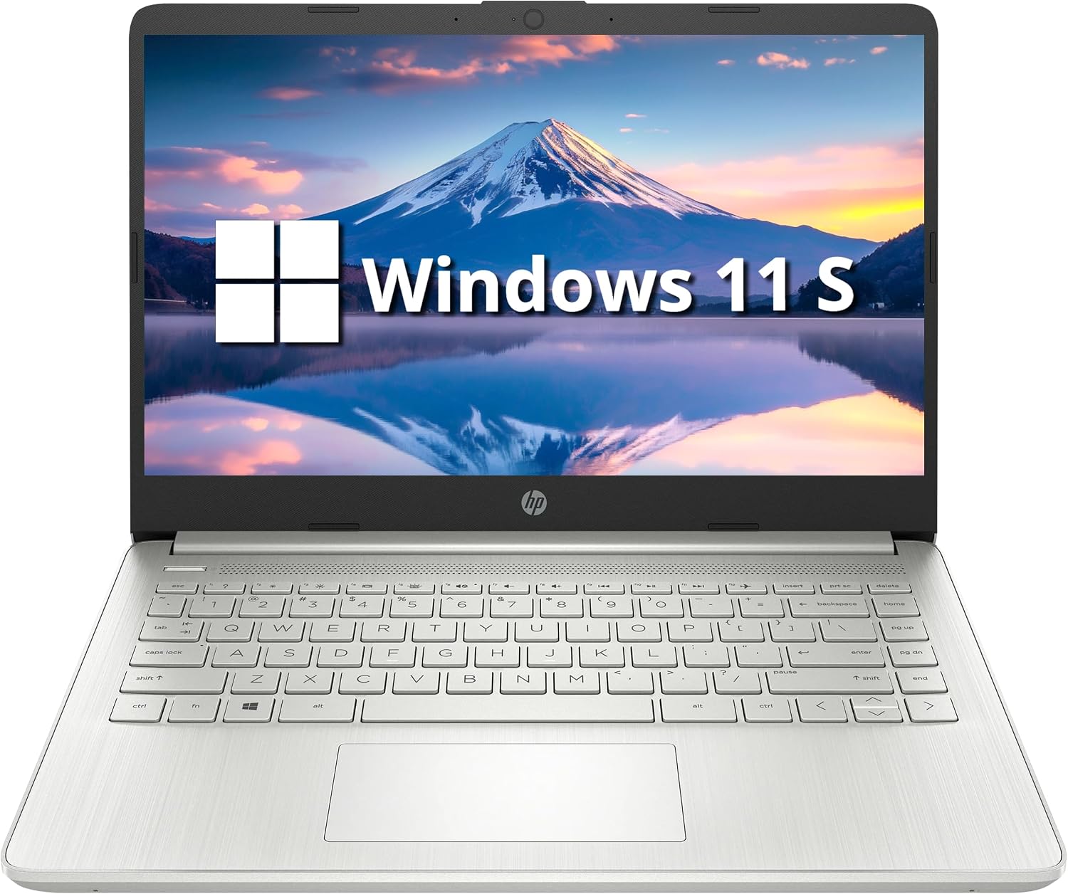 HP Stream 14' HD Laptop, Intel Celeron N4120 Processor, 4GB RAM, 128GB eMMC, Intel UHD Graphics, 720p Webcam, WiFi, HDMI, Windows 11 S, Silver (Renewed)