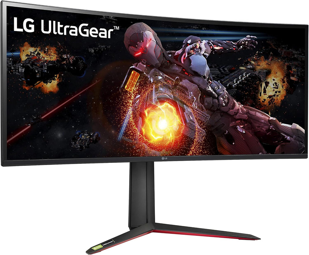 LG 34GP950G-B 34 Inch Ultragear QHD (3440 x 1440) Nano IPS Curved Gaming Monitor with 1ms Response Time and 144HZ Refresh Rate and NVIDIA G-SYNC Ultimate with Tilt/Height Adjustable Stand - Black