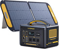 VTOMAN Jump 1500X Portable Power Station with 110W Solar Panel, 828Wh LiFePO4 Battery Solar Generator with 1500W AC Outlet, Jump Start, PD 100W Type-C for Camping, Home Backup, Outdoor Christmas Party