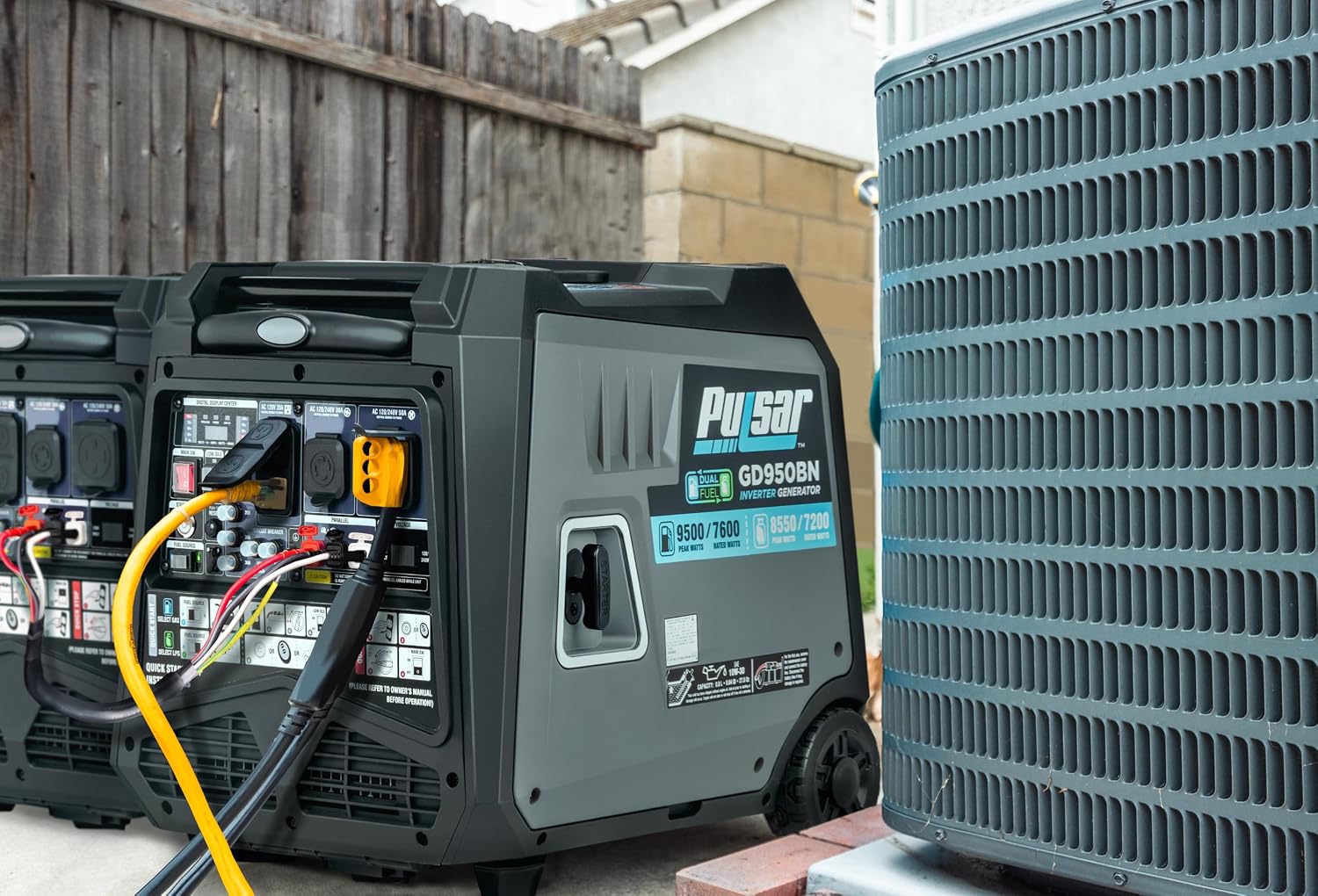 Pulsar 9500W Dual Fuel Portable Inverter Generator for Residential and Camping Use GD950BN