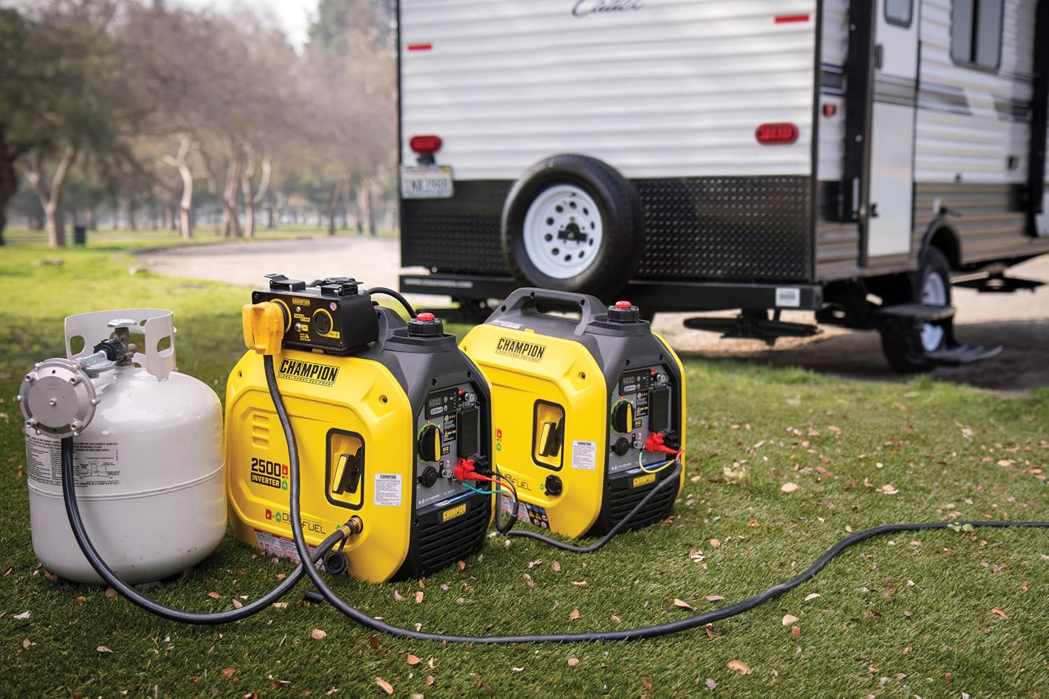 Champion Power Equipment 2500-Watt Dual Fuel Portable Inverter Generator with Quiet Technology and CO Shield