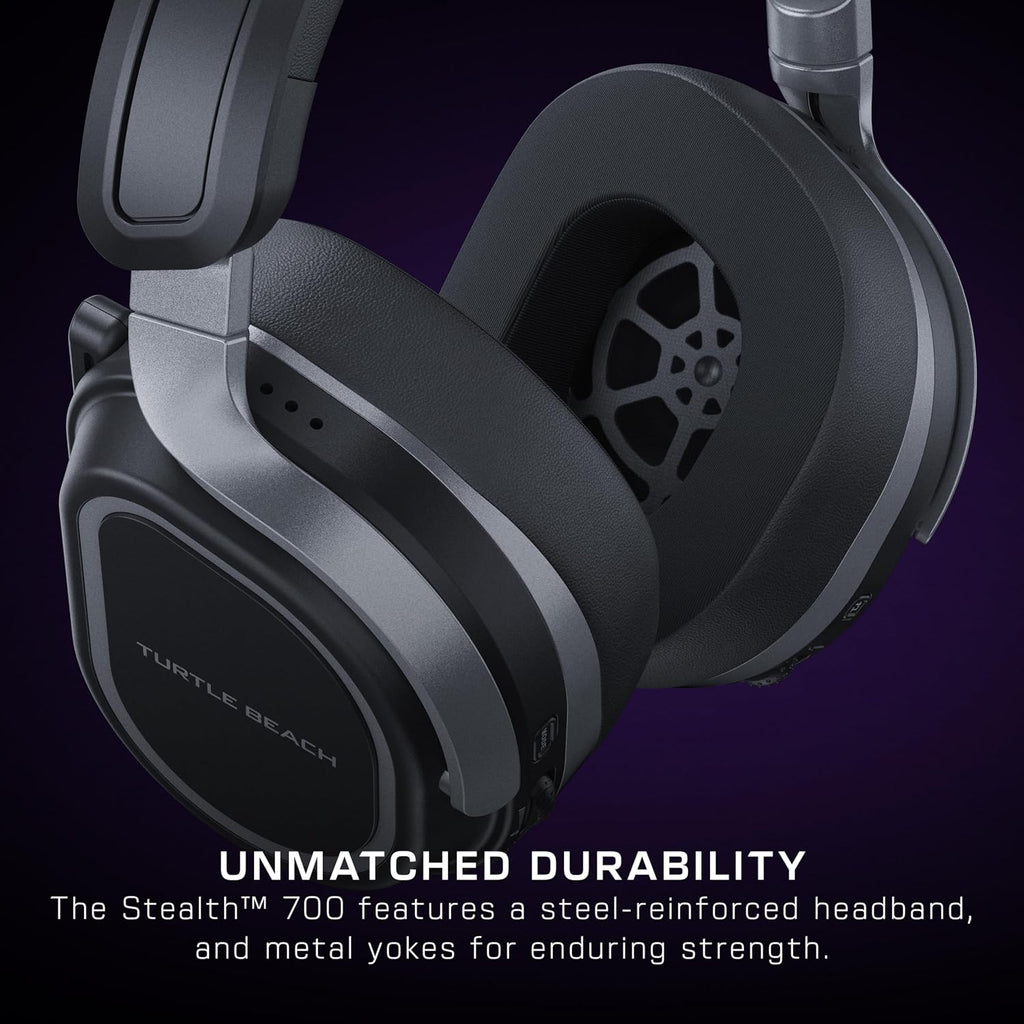 Turtle Beach Stealth 700 Wireless Multiplatform Amplified Gaming Headset for PC, PS5, PS4, & Mobile – 24-bit Audio, 60mm Speakers, High-Bandwidth Microphone, Bluetooth, 80-Hr Battery – Black (Renewed)