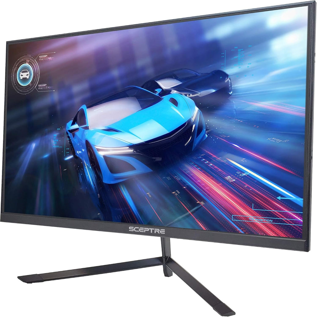 Sceptre IPS 24' LED Gaming Monitor 1ms HDMI DisplayPort up to 165Hz AMD FreeSync Premium Build-in Speakers, Edgeless Machine Black 2021 (E248B-FPN168)